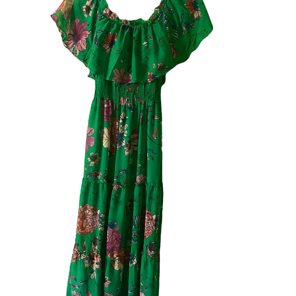 Rabbit Rabbit Rabbit Green Floral Maxi Dress